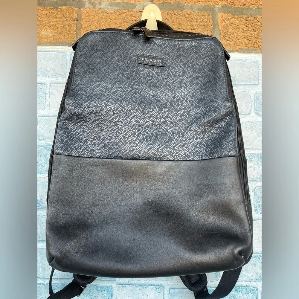 Bolvaint Giles leather and canvas backpack